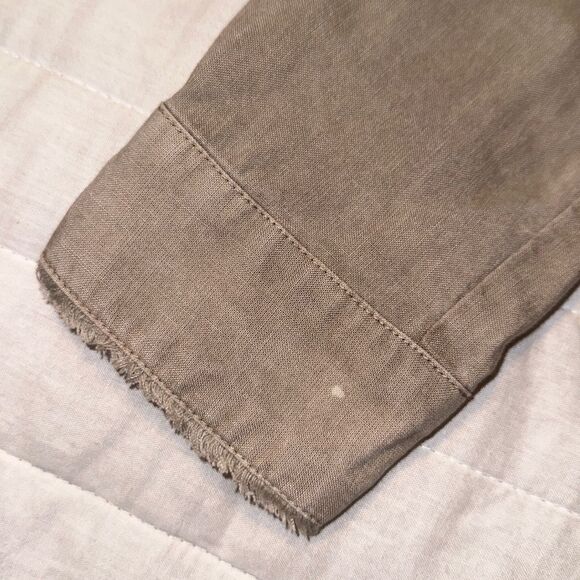 Anthropologie XS Cloth&Stone Stone Wash Tencel Lyocell Long Sleeve Shirt Dress - Picture 11 of 16